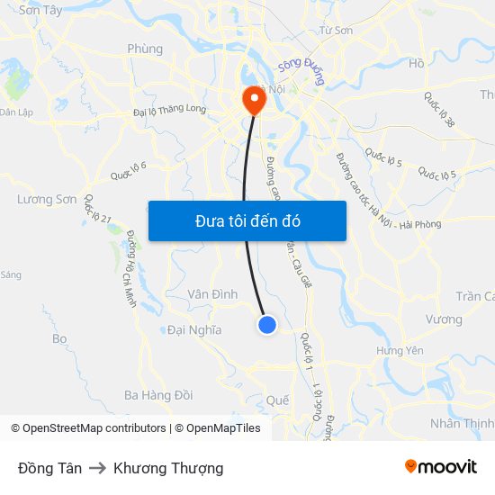 Đồng Tân to Khương Thượng map