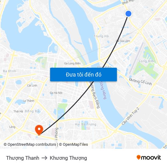 Thượng Thanh to Khương Thượng map