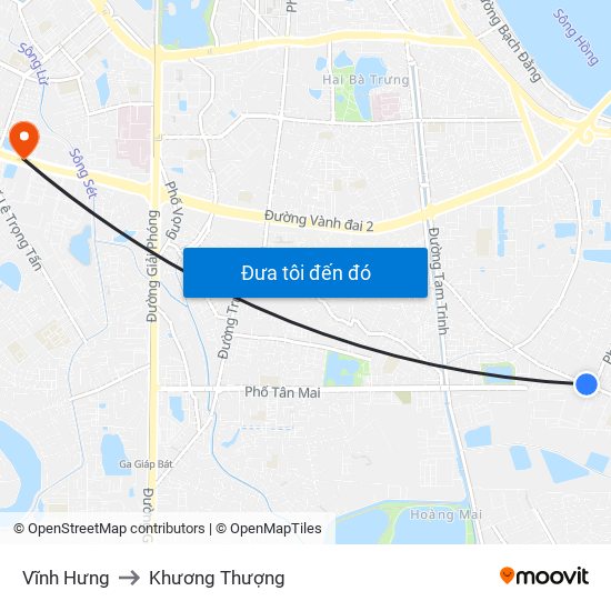 Vĩnh Hưng to Khương Thượng map