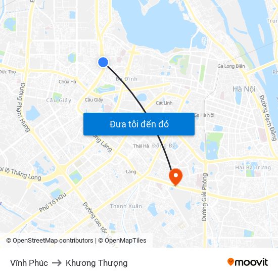 Vĩnh Phúc to Khương Thượng map