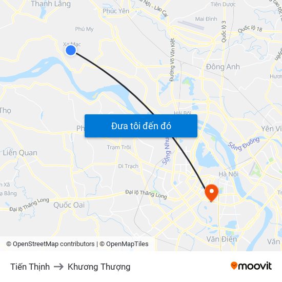 Tiến Thịnh to Khương Thượng map