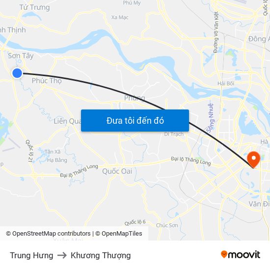 Trung Hưng to Khương Thượng map