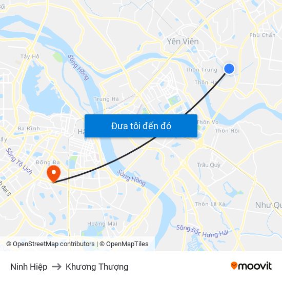 Ninh Hiệp to Khương Thượng map