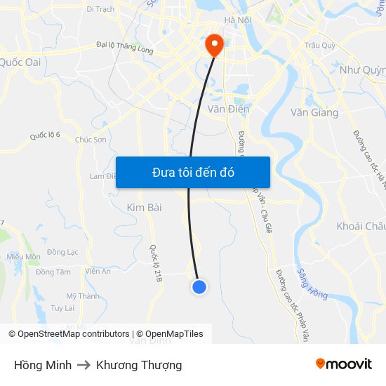 Hồng Minh to Khương Thượng map