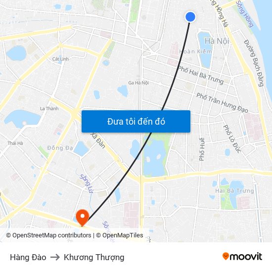 Hàng Đào to Khương Thượng map