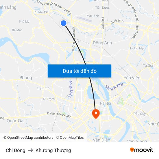 Chi Đông to Khương Thượng map