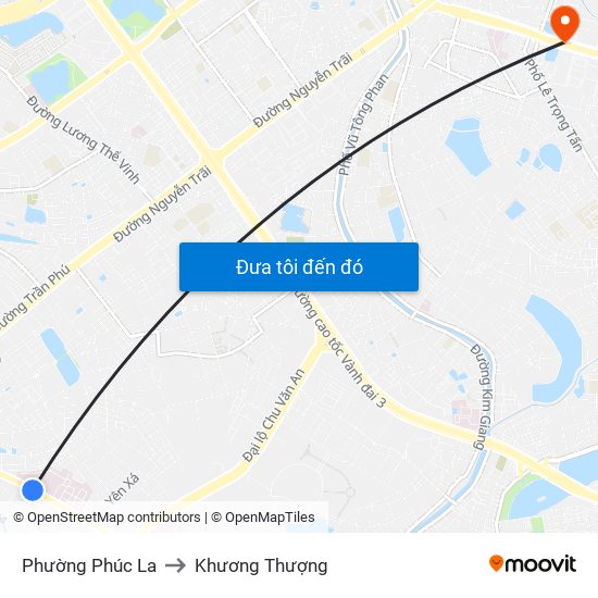 Phường Phúc La to Khương Thượng map