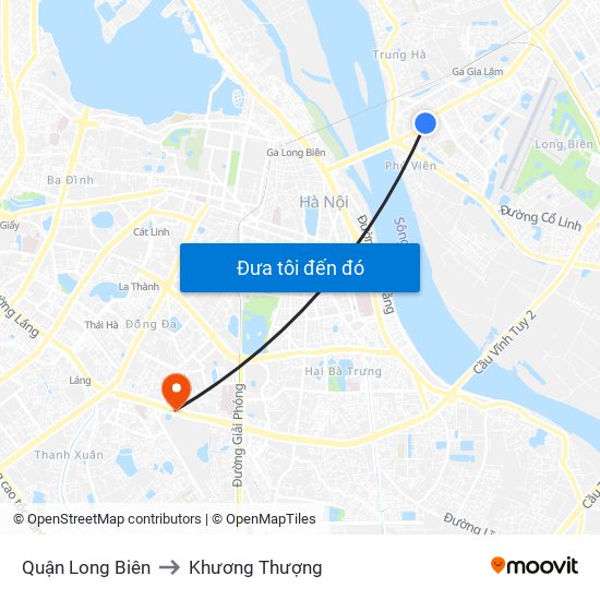 Quận Long Biên to Khương Thượng map