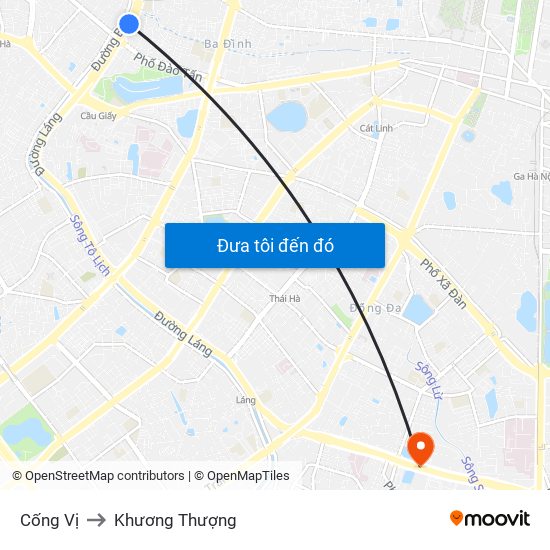 Cống Vị to Khương Thượng map