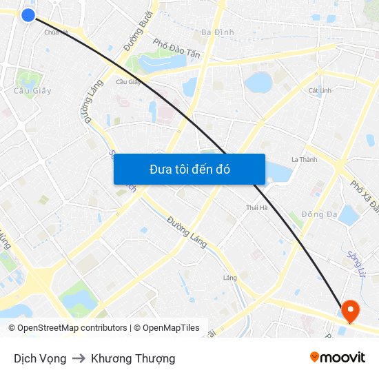 Dịch Vọng to Khương Thượng map