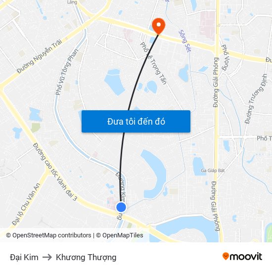 Đại Kim to Khương Thượng map