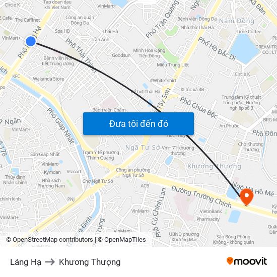 Láng Hạ to Khương Thượng map