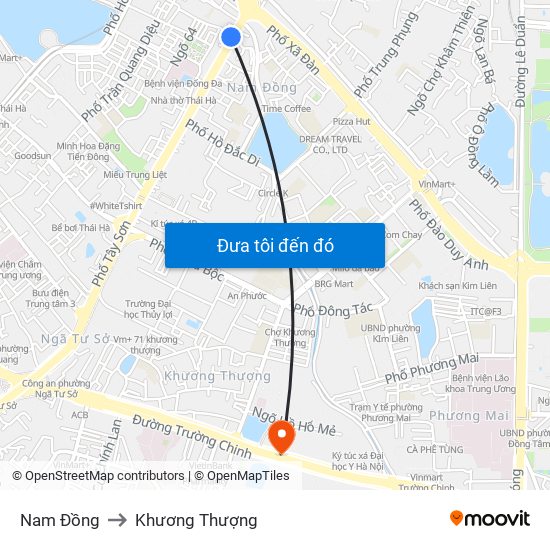 Nam Đồng to Khương Thượng map