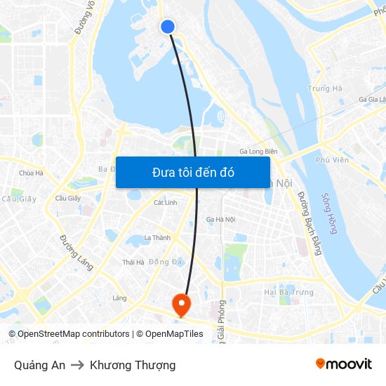 Quảng An to Khương Thượng map