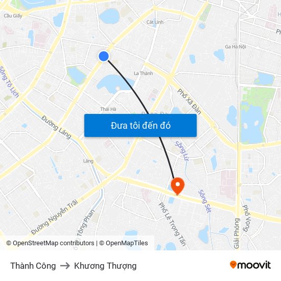 Thành Công to Khương Thượng map