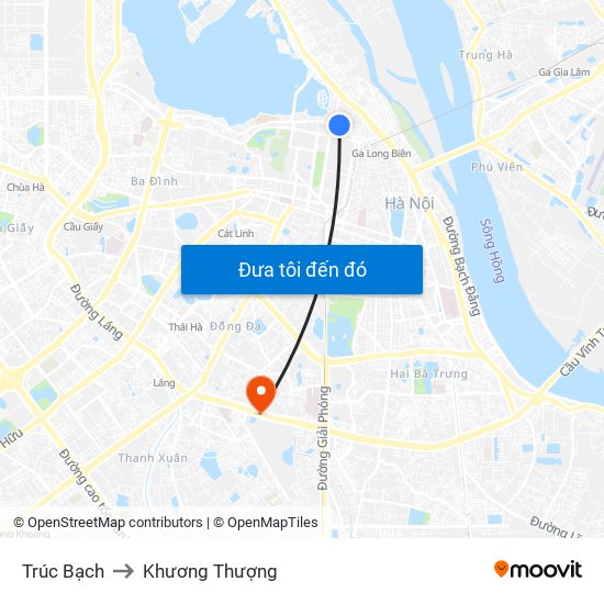 Trúc Bạch to Khương Thượng map