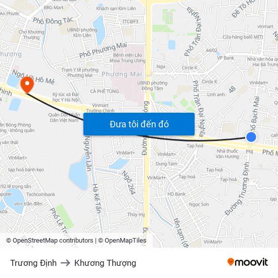 Trương Định to Khương Thượng map