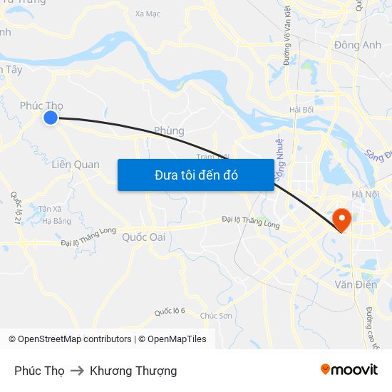 Phúc Thọ to Khương Thượng map