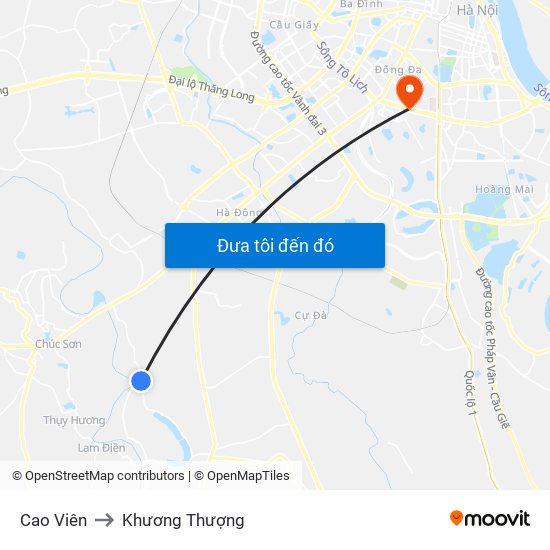 Cao Viên to Khương Thượng map