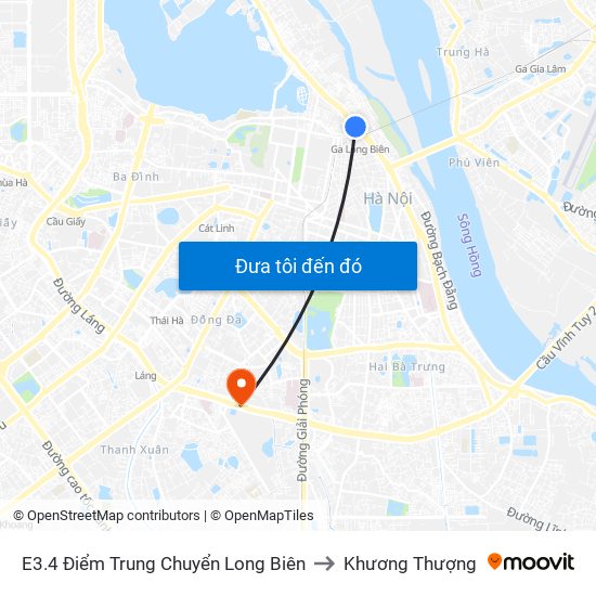E3.4 Điểm Trung Chuyển Long Biên to Khương Thượng map