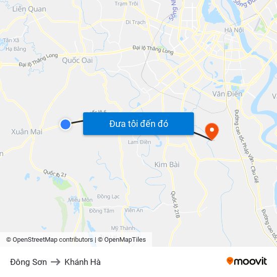 Đông Sơn to Khánh Hà map