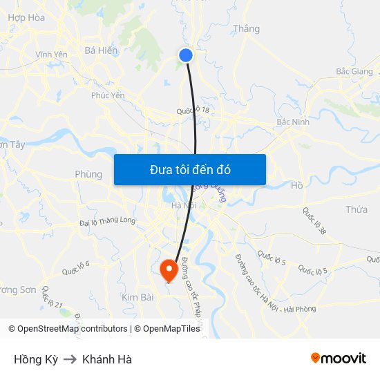 Hồng Kỳ to Khánh Hà map