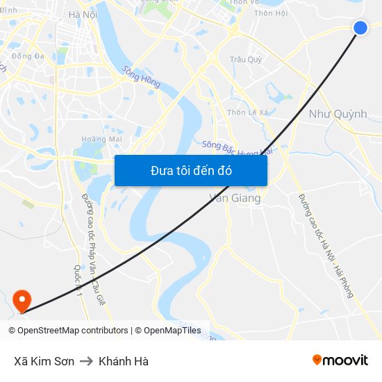 Xã Kim Sơn to Khánh Hà map