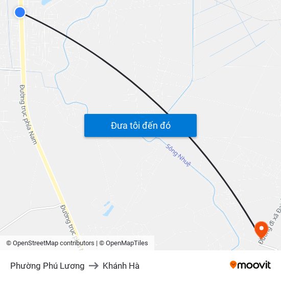 Phường Phú Lương to Khánh Hà map