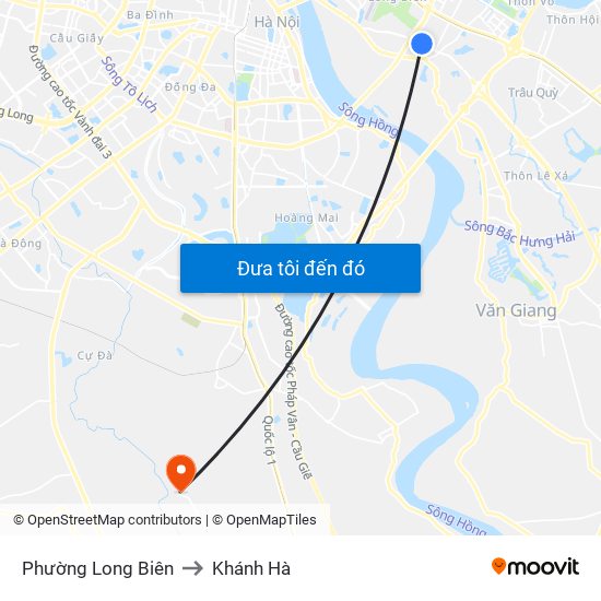 Phường Long Biên to Khánh Hà map