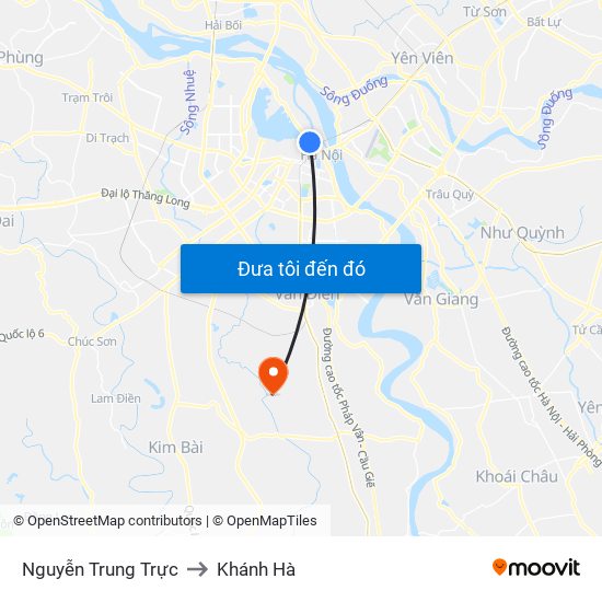 Nguyễn Trung Trực to Khánh Hà map