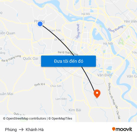 Phùng to Khánh Hà map