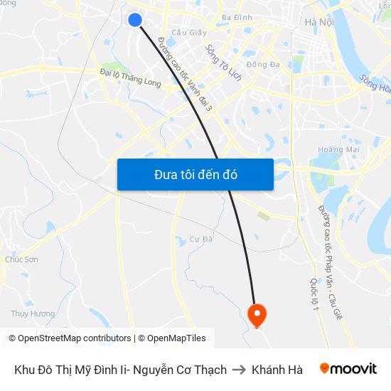 Khu Đô Thị Mỹ Đình Ii- Nguyễn Cơ Thạch to Khánh Hà map