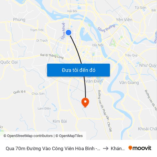 Qua 70m Đường Vào Công Viên Hòa Bình - Phạm Văn Đồng to Khánh Hà map