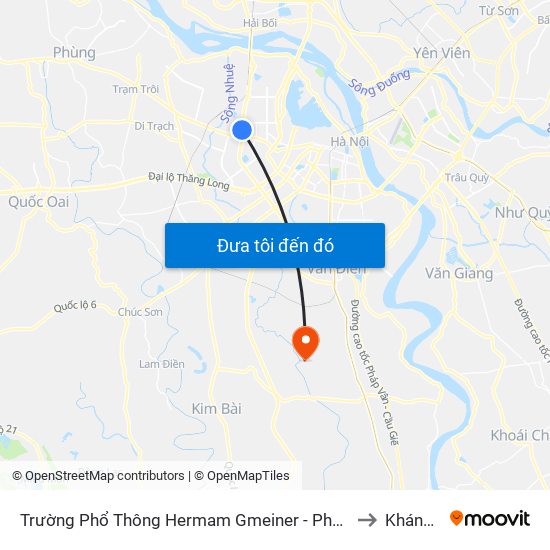 Trường Phổ Thông Hermam Gmeiner - Phạm Văn Đồng to Khánh Hà map