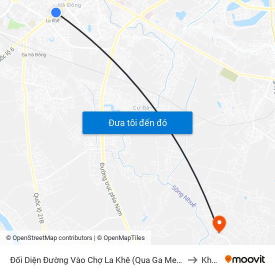 Đối Diện Đường Vào Chợ La Khê (Qua Ga Metro La Khê) - 405 Quang Trung (Hà Đông) to Khánh Hà map