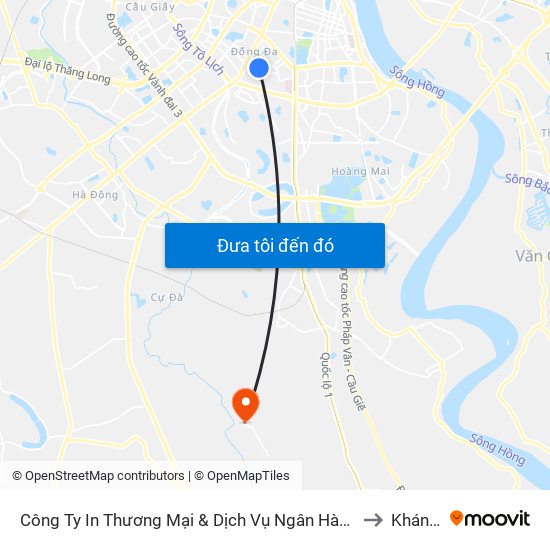 Công Ty In Thương Mại & Dịch Vụ Ngân Hàng - Số 10 Chùa Bộc to Khánh Hà map