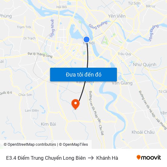 E3.4 Điểm Trung Chuyển Long Biên to Khánh Hà map