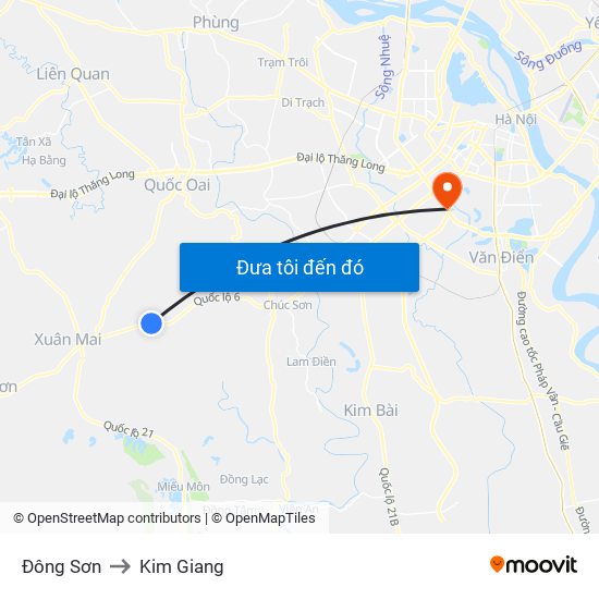 Đông Sơn to Kim Giang map