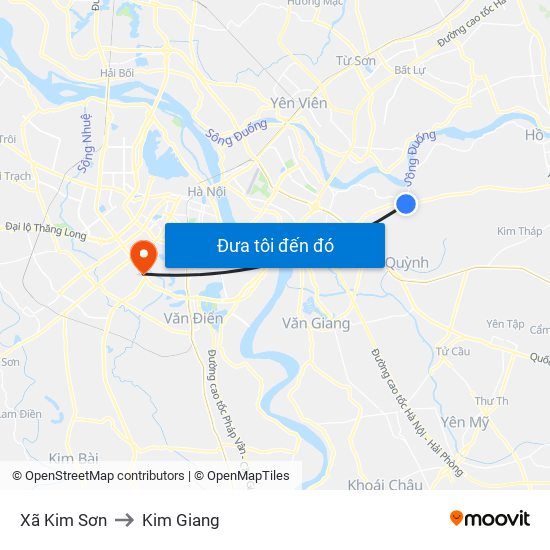 Xã Kim Sơn to Kim Giang map