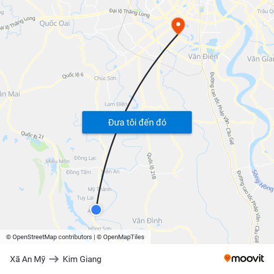 Xã An Mỹ to Kim Giang map