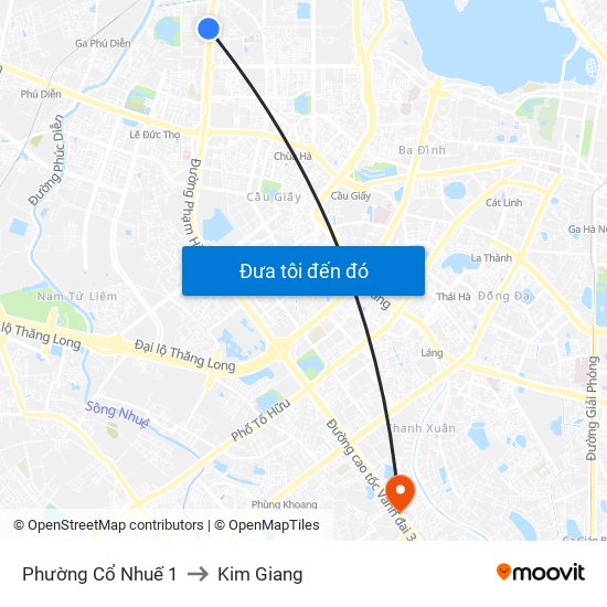 Phường Cổ Nhuế 1 to Kim Giang map