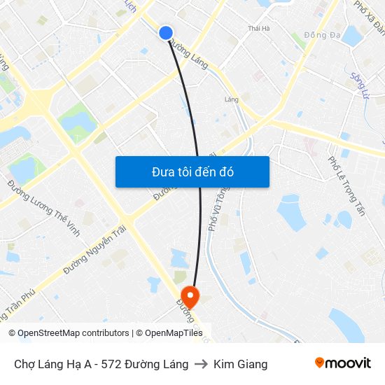 Chợ Láng Hạ A - 572 Đường Láng to Kim Giang map