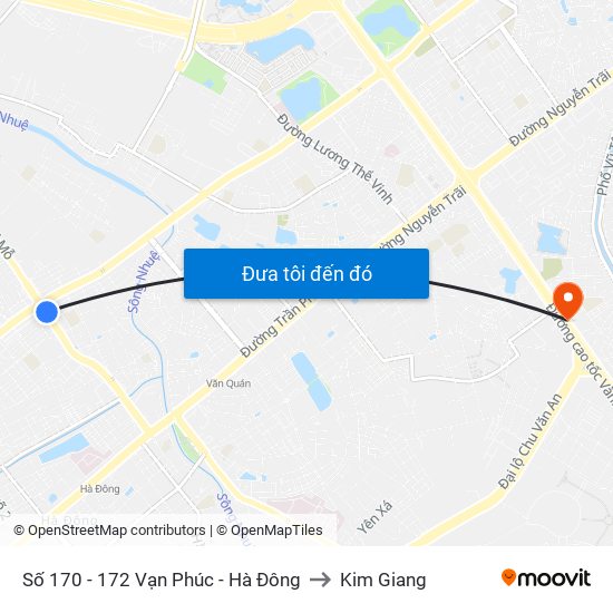 Số 170 - 172 Vạn Phúc - Hà Đông to Kim Giang map