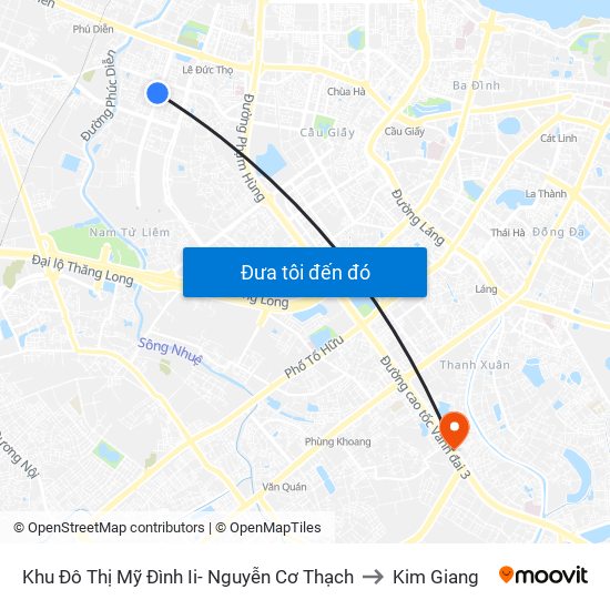Khu Đô Thị Mỹ Đình Ii- Nguyễn Cơ Thạch to Kim Giang map
