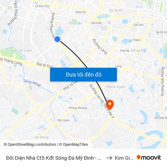 Đối Diện Nhà Ct5 Kđt Sông Đà Mỹ Đình - Phạm Hùng to Kim Giang map