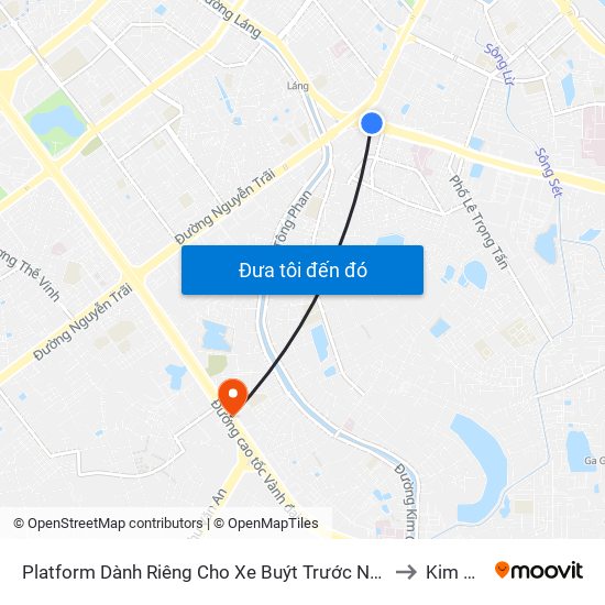 Platform Dành Riêng Cho Xe Buýt Trước Nhà 604 Trường Chinh to Kim Giang map
