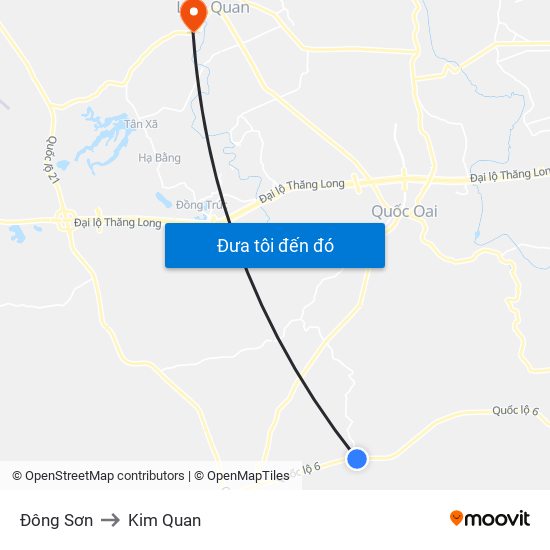 Đông Sơn to Kim Quan map