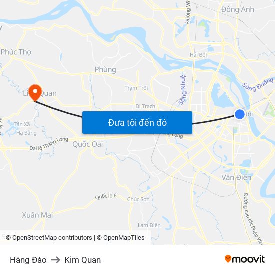 Hàng Đào to Kim Quan map