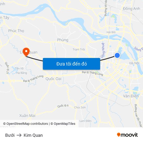 Bưởi to Kim Quan map