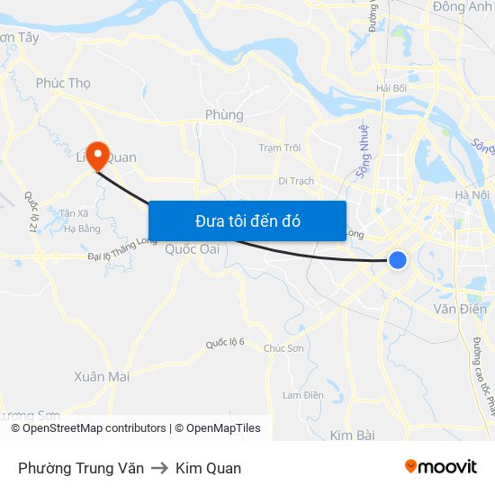 Phường Trung Văn to Kim Quan map